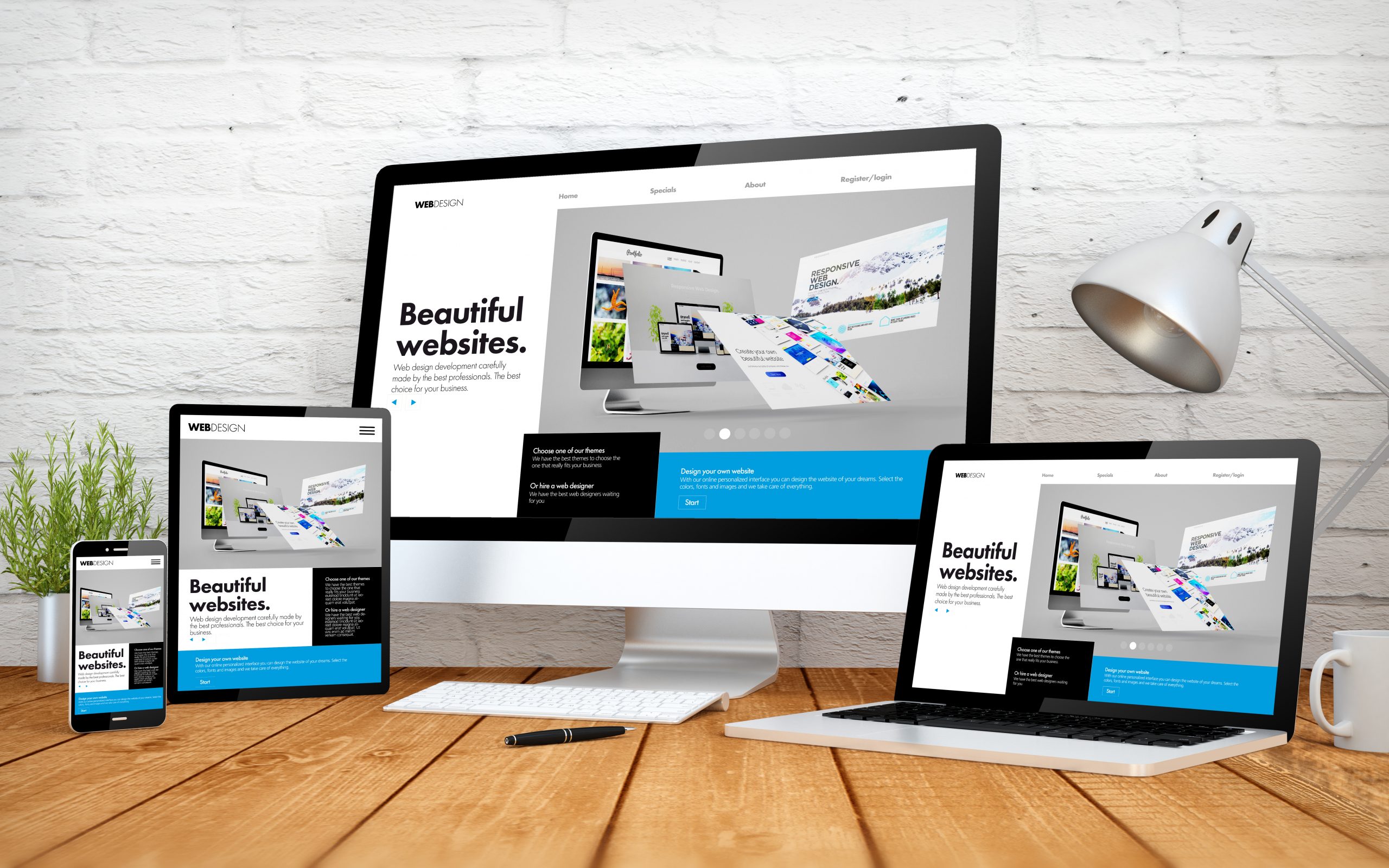 Website builder responsive design screen multidevices