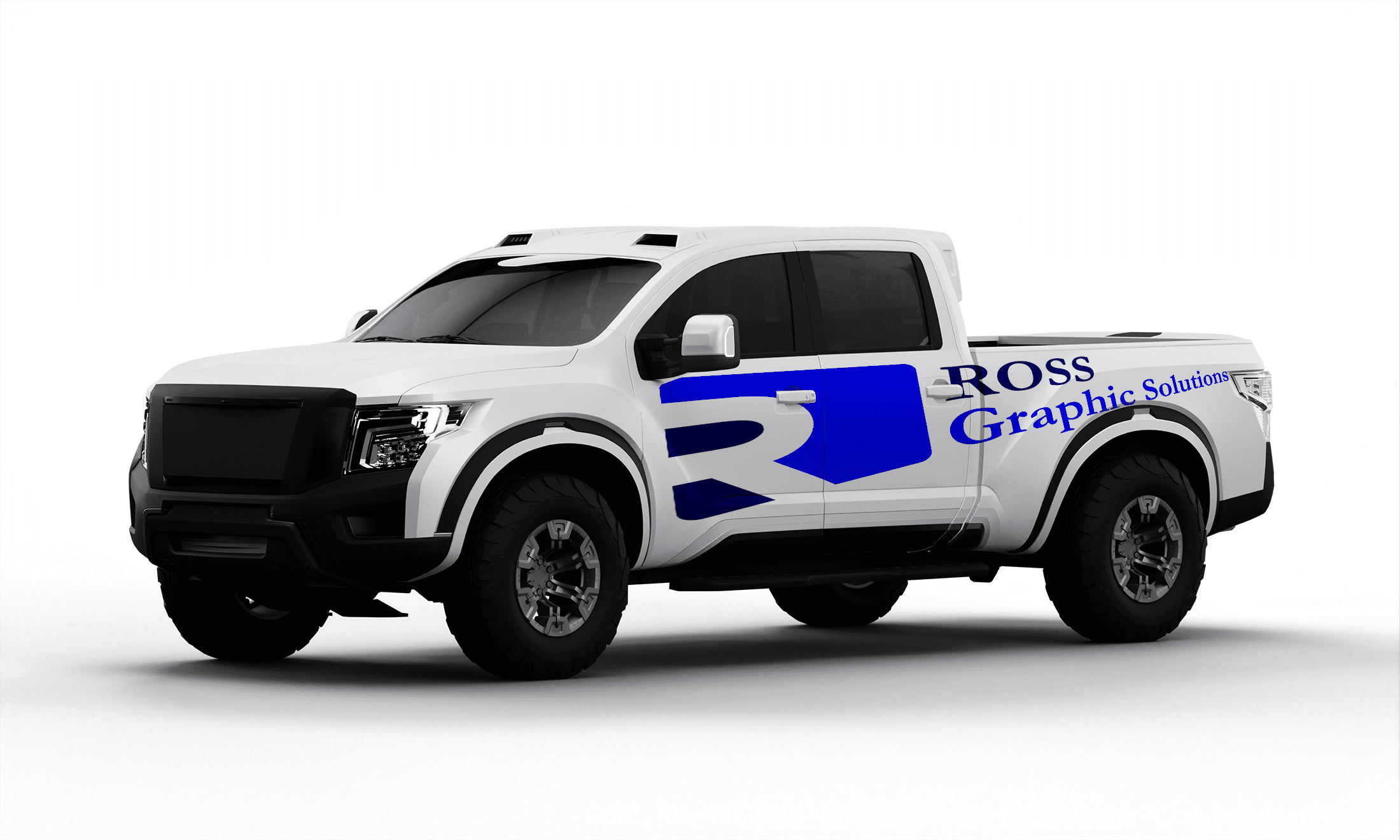 RGS white_pickup_truck_from_left_front_view a